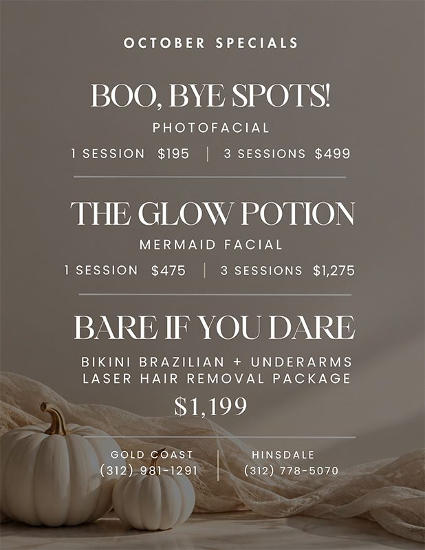 September Specials on complexion reset, canvas peel, and more