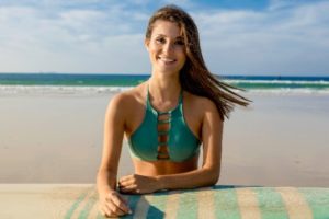 woman at beach